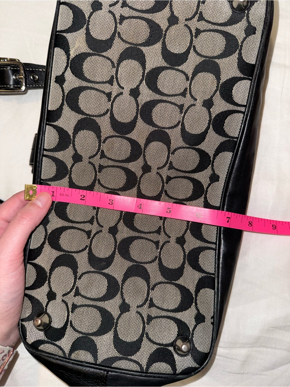 Coach Hampton Signature Jacquard Tote Bag - Picture 9 of 9